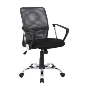 BF2009 Πολυθρόνα Γραφείου Mesh Ανθρακί – Μαύρο