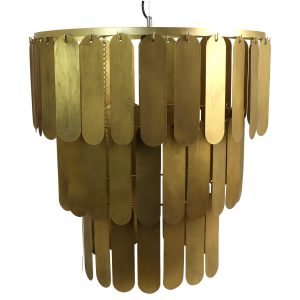 Φωτιστικό Κρεμαστό ArteLibre Χρυσό Μέταλλο 54.5×54.5×62.5cm