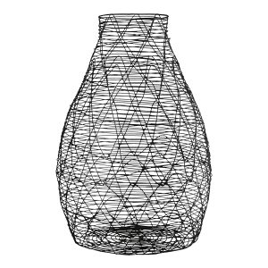 Βάζο Βολβώδες Μεταλλικό Μαύρο D22X33Cm D22X33Cm