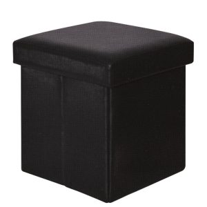 ORION Σκαμπό Αποθηκευτικό – Βοηθητικό, PU Μαύρο