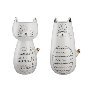 Βάζο ArteLibre Γάτα Που Κοιμάται Λευκό Κεραμικό 9.5×8.5×18.5cm Σε 2 Σχέδια