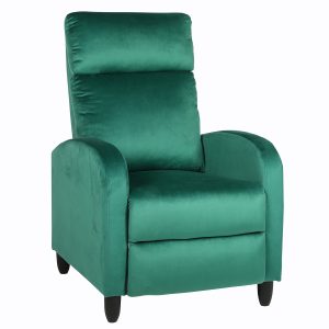 Πολυθρόνα Ανακλινόμενη ArteLibre ATRIA Πράσινο Βελούδο 67.5x90x104cm