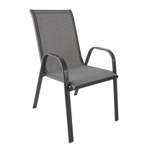 Πολυθρόνα Μεταλλική ArteLibre Neptune Γκρι 55x75x95cm