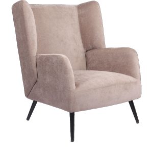 Πολυθρόνα ArteLibre NORA Καφέ Ανοιχτό Ύφασμα/Μέταλλο 100x80x89cm