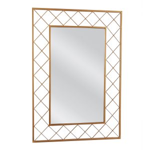 Καθρέπτης Τοίχου ArteLibre ARAVORN Χρυσό Μέταλλο/Γυαλί 80×1.5x55cm