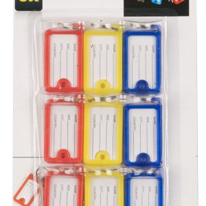 Μπρελόκ Κλειδιών Ταμπελάκια ΚΙΝΖΟ Διάφορα Χρώματα 13x2x22cm Σετ 9τμχ