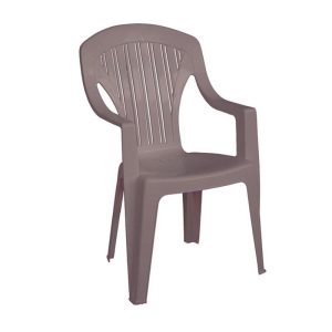 TROPEA Πολυθρόνα Τραπεζαρίας Κήπου – Βεράντας Στοιβαζόμενη, PP Απόχρωση Tortora