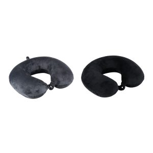 Μαξιλάρι Ταξιδιού Memory Foam Μαύρο/Γκρι Σε 2 Χρώματα