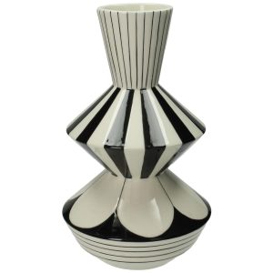 Βάζο ArteLibre Με Σχέδιο Μαύρο Δολομίτης 17×17.4x29cm