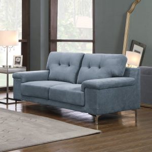 NOTE Kαναπές Σαλονιού – Καθιστικού 2Θέσιος, Ύφασμα Water Repellent Μπλε – Γκρι