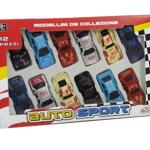 Αυτοκινητάκια Auto Sport Μέταλλο/Πλαστικό 6.5cm Σε Διάφορα Χρώματα Σετ 12Τμχ Για 3+ Ετών