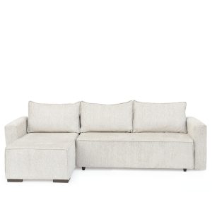 Καναπές Κρεβάτι Γωνιακός ArteLibre HARPER Αναστρέψιμος Εκρού 271x160x94cm