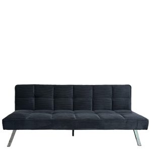 Καναπές Κρεβάτι ArteLibre ELVORE Μαύρο Ύφασμα/Ξύλο 190x83x74cm
