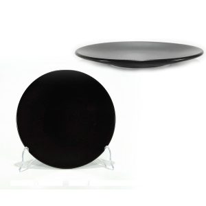 Πιάτο Μαύρο Ματ Γυαλί 20x20x2cm