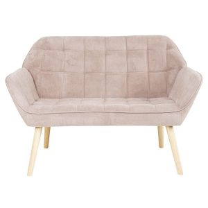 ALMA Καναπές 2θ – Σαλονιού – Καθιστικού, Φυσικό, Ύφασμα Velure Ανοιχτό Καφέ, K/D