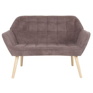 ALMA Καναπές 2θ – Σαλονιού – Καθιστικού, Φυσικό, Ύφασμα Velure Καφέ, K/D