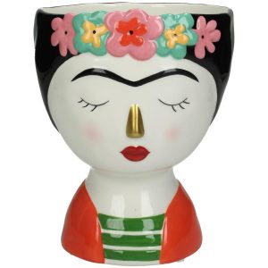 Κασπώ ArteLibre Γυναίκα Με Λουλούδια Πολύχρωμο Δολομίτης 15.6×15.5×19.5cm