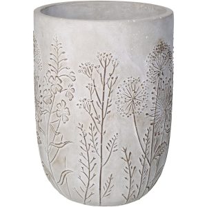 Κασπώ ArteLibre Λουλούδι Γκρι Τσιμέντο 18.5×18.5x25cm