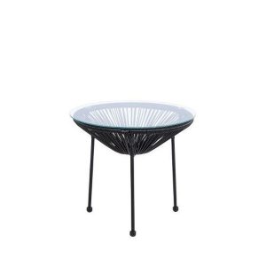 Τραπέζι Μεταλλικό ArteLibre Ganymede Μαύρο Φ50x50cm