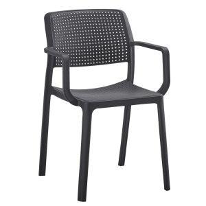 Πολυθρόνα Κήπου ArteLibre CALORA Μαύρο PP 55x54.5x83cm