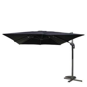 Ομπρέλα Κήπου ArteLibre VALENA Μαύρο/Γκρι Αλουμίνιο/Polyester Φ3x3m