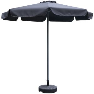 Ομπρέλα Κήπου ArteLibre VALENARE Μαύρο/Ανθρακί Μέταλλο/Polyester Φ2.35m