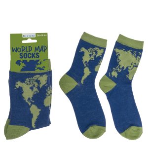 Κάλτσες Παγκόσμιος Χάρτης Μπλε/Πράσινο 70% Βαμβάκι/25% Polyester/5% Ελαστάνη Μέγεθος 36-42