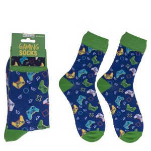 Κάλτσες Gaming Μπλε/Πράσινο 70% Βαμβάκι/25% Polyester/5% Ελαστάνη Μέγεθος 42-46