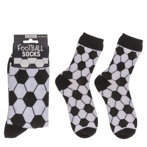 Κάλτσες Ποδόσφαιρο Λευκό/Μαύρο 70% Βαμβάκι/25% Polyester/5% Ελαστάνη Μέγεθος 42-46