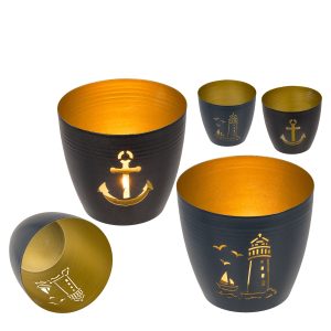 Ρεσώ Μαύρο Μέταλλο 10x10x9cm Σε 2 Σχέδια