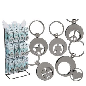 Μπρελόκ Με Κέρμα Για Τρόλεϊ Ασημί Μέταλλο 3.5cm Σε Διάφορα Σχέδια