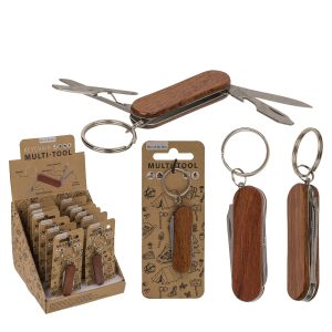 Μπρελόκ Πολυεργαλείο Σουγιάς Μέταλλο/Ξύλο 6x2x1cm