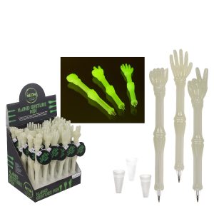 Στυλό Χέρι Σκελετού Ευλύγιστο Φωσφοριζέ 13.5cm Σε 3 Σχέδια