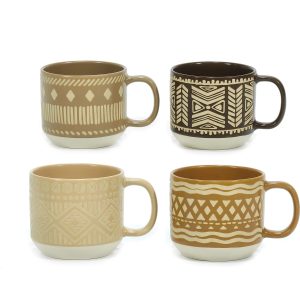 Κούπα 41cl Ethnic Σχέδιο Κεραμικό Φ8.5x11cm Σε 4 Σχέδια