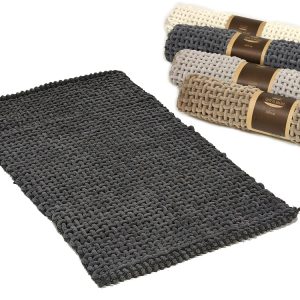 Χαλί Μπάνιου Αντιολισθητικό Υφαντό 50x80cm Σε 4 Χρώματα