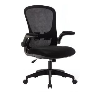 BF2920 Πολυθρόνα Γραφείου, Ανακλινόμενα Μπράτσα, Mesh Μαύρο