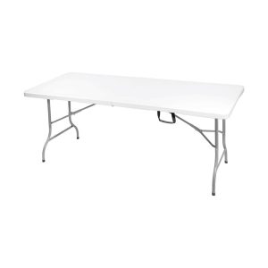 BLOW Τραπέζι  Συνεδρίου - Catering Πτυσσόμενο (Βαλίτσα), Μέταλλο Γκρι, HDPE Άσπρο 35mm