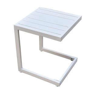 CORTE Βοηθητικό Τραπεζάκι, Μέταλλο Βαφή Άσπρο