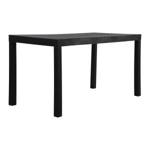 DALTON Τραπέζι Κήπου-Βεράντας Μέταλλο Βαφή Μαύρο, PP-UV Μαύρο