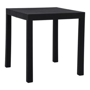 DALTON Τραπέζι Κήπου-Βεράντας Μέταλλο Βαφή Μαύρο, PP-UV Μαύρο