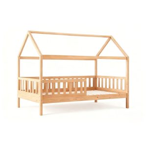 DREAM Montessori Παιδικό Κρεβάτι, για Στρώμα 90x190cm, Ξύλο Πεύκου Απόχρωση Φυσικό