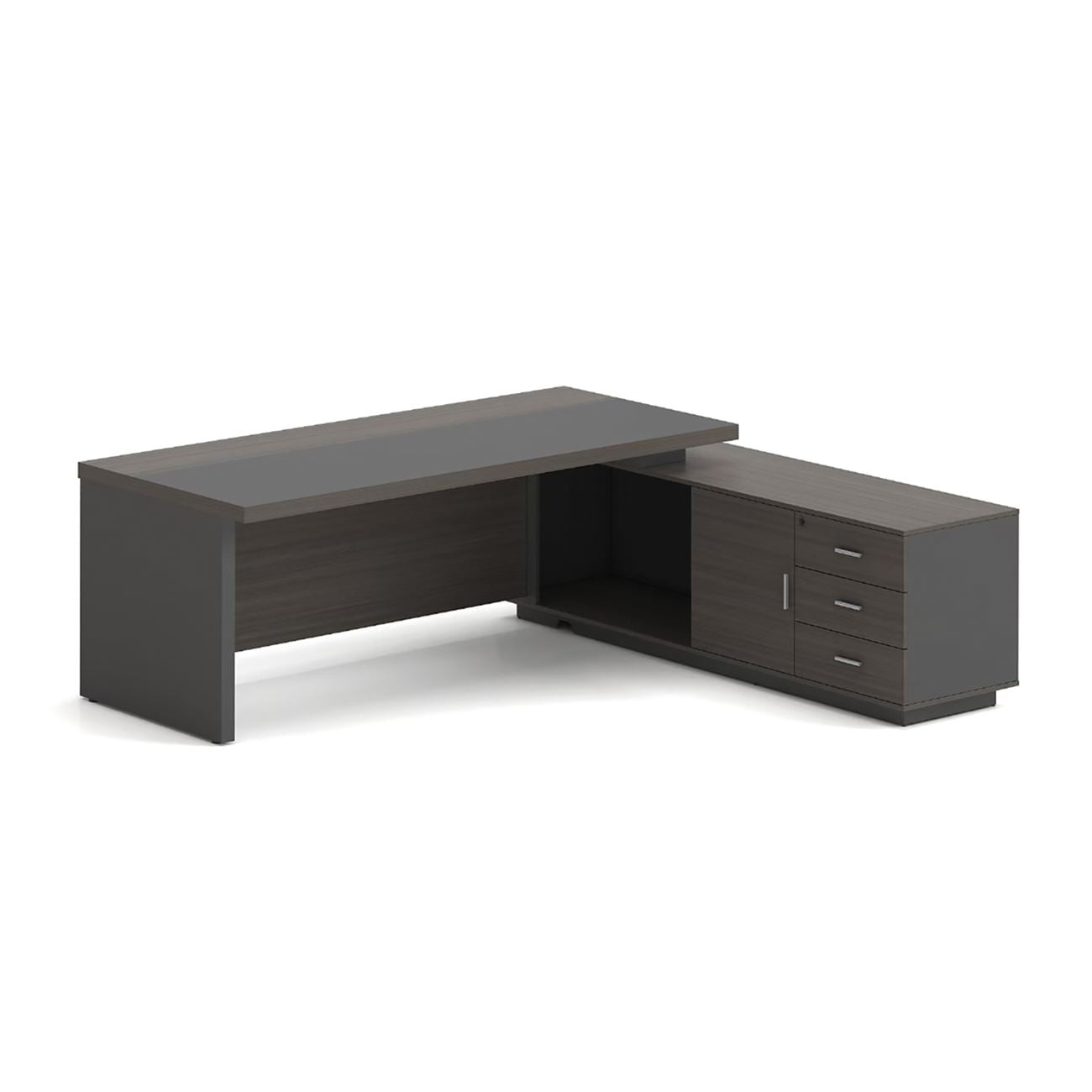 VIP Γραφείο Δεξιά Γωνία, Απόχρωση Grey Walnut