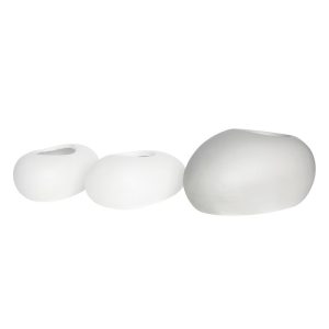 FLOWER POT-ROCK 56x43x29cm, Cement Απόχρωση White