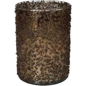 Κηροπήγιο ArteLibre Χρυσό Γυαλί 12x12x17cm