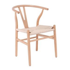 LIMA-W Καρέκλα Στοιβαζόμενη, Ξύλο Απόχρωση Φυσικό, Κάθισμα Paper Rope Φυσικό