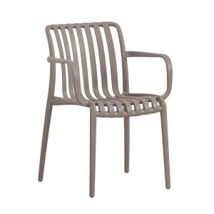 MODA-H Πολυθρόνα Στοιβαζόμενη, PP - UV Protection Απόχρωση Mocha