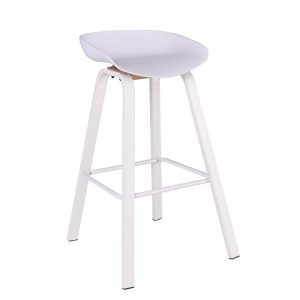 PENT Σκαμπό Bar, Μέταλλο Βαφή Άσπρο, PP Άσπρο