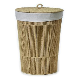 Καλάθι Απλύτων Μπεζ Φ42x54cm