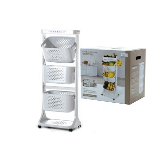 Τρόλεϊ Λευκό Πλαστικό 44x29x112cm