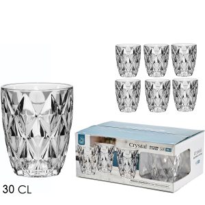 Ποτήρια Crystal Διάφανα/Γυαλί 30cl 6Τμχ